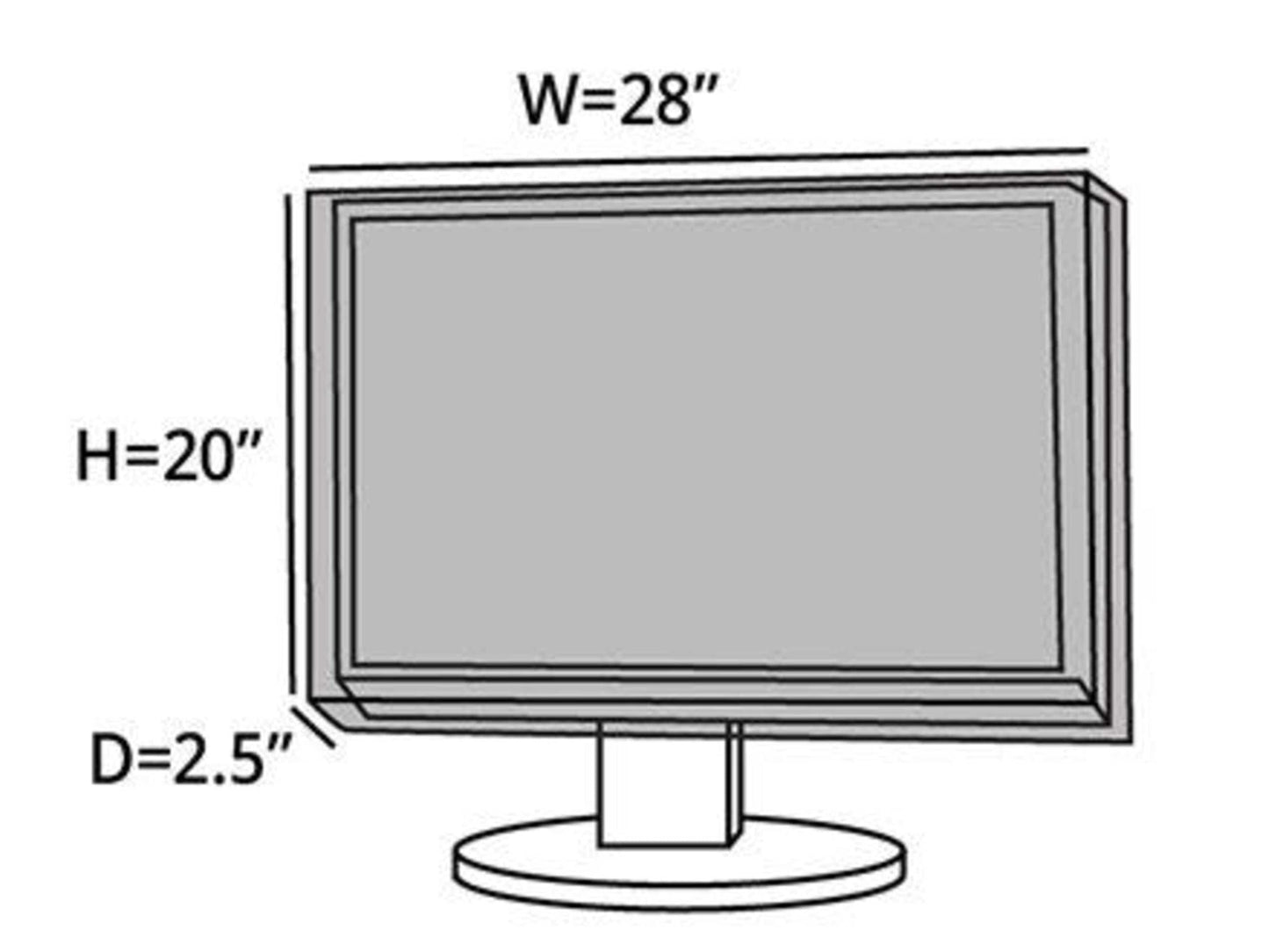 Covermates Quilted Monitor Cover for Computer Screens - Padded Dust Cover for Desktop Monitor, Washable Diamond Polyester Screen Protector