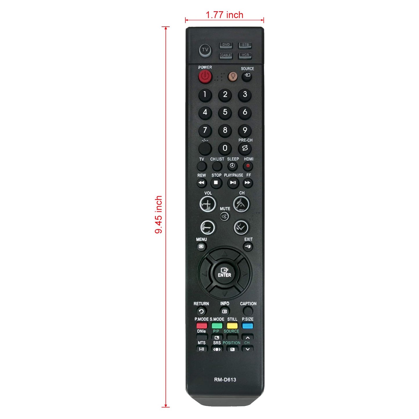 RM-D613 Replaced Remote fit for Samsung LED LCD TV ST-Box VCR Cable DVD BN59-00517A BN59-00589A BN59-00599A BN59-00567A BN59-00557A BN59-00590A