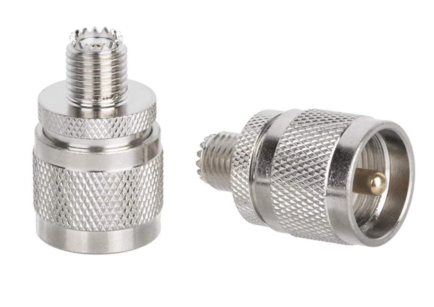 DHT Electronics RF coaxial Coax Adapter UHF Male PL259 PL-259 to mini UHF Female Pack of 2