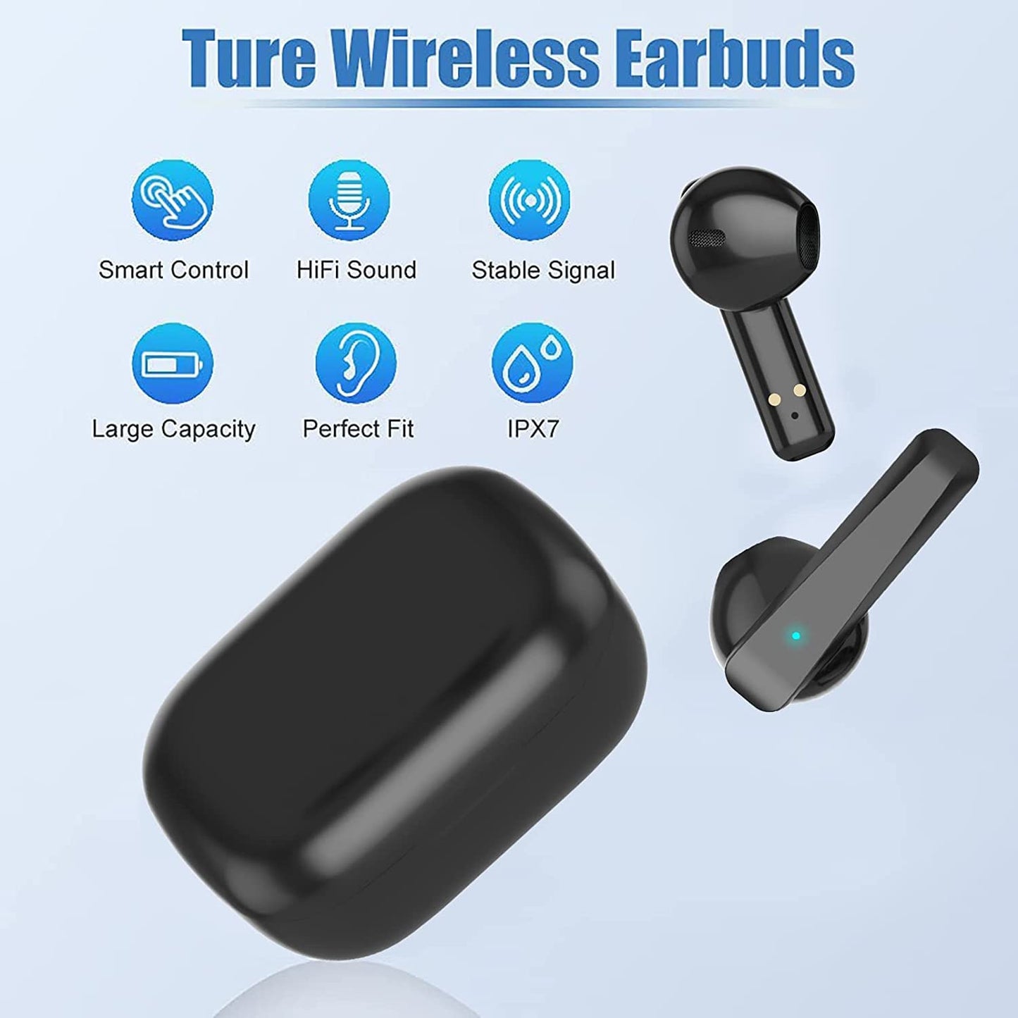 Wireless Earbuds,Air Buds Pod Bluetoth Earbud,Bluetooth 5.3 Ear Buds,Noise Cancelling,Air Bud Pro Stereo Headphones,in-Ear Ear Bud,IPX7 Waterproof