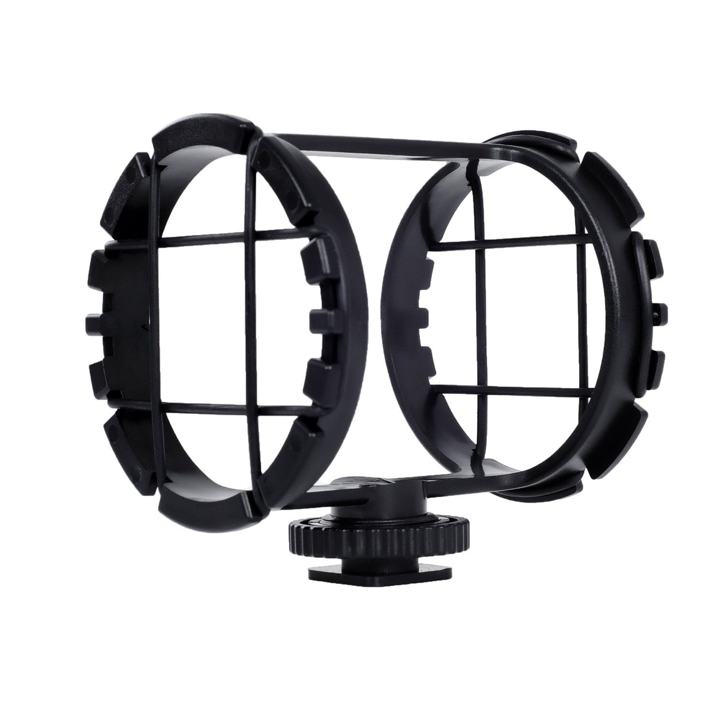 Movo SMM2 Microphone Shock Mount with Camera Cold Shoe for Shotgun Microphones 1" - 2" in Diameter (Fits The Zoom H1n)