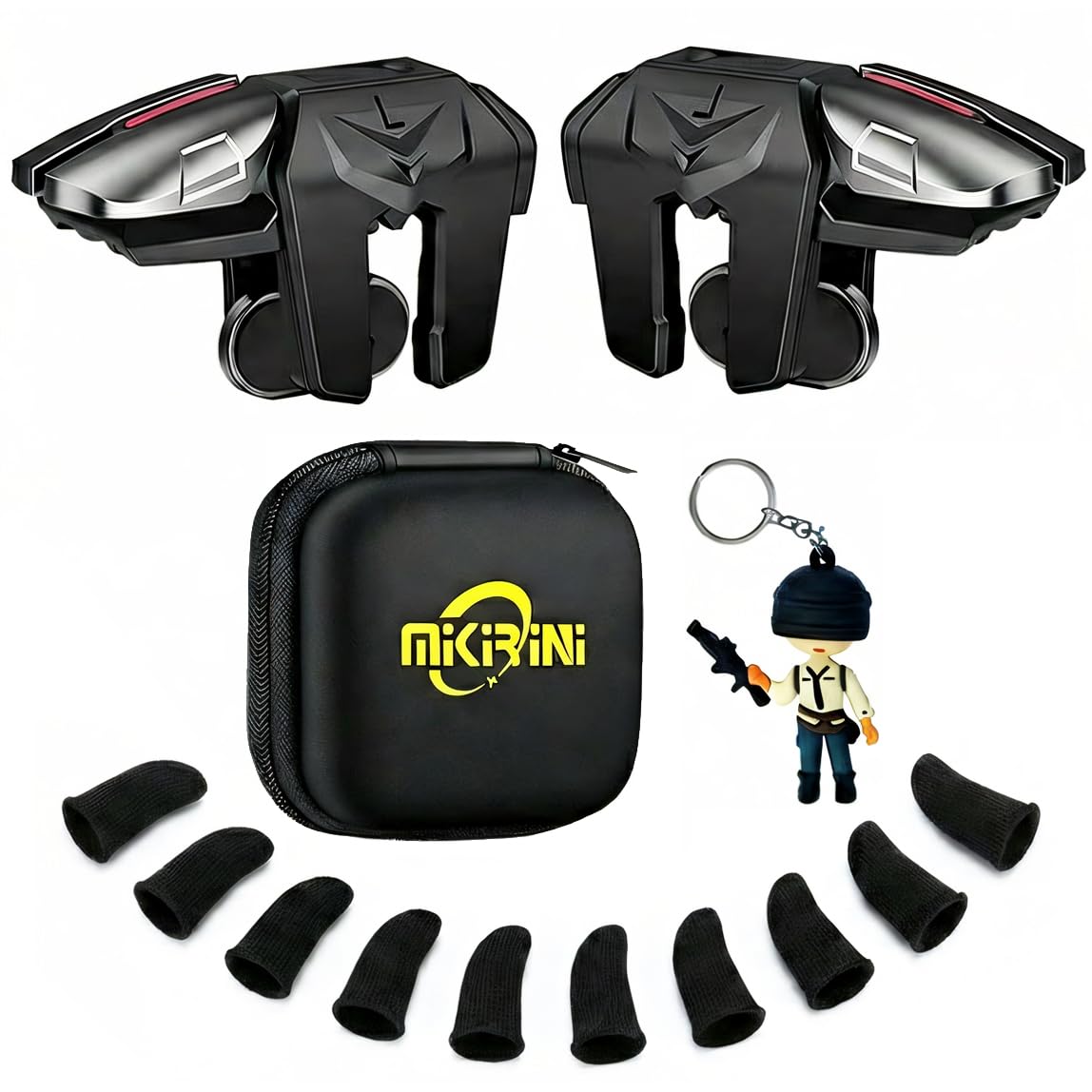 Mikirini PUBG Mobile Triggers 13 in 1 Combo, 4 Gaming Triggers Mobile Phone Game Controller for PUBG/Knives Out/Call of Duty/Rules of Survival, Aim