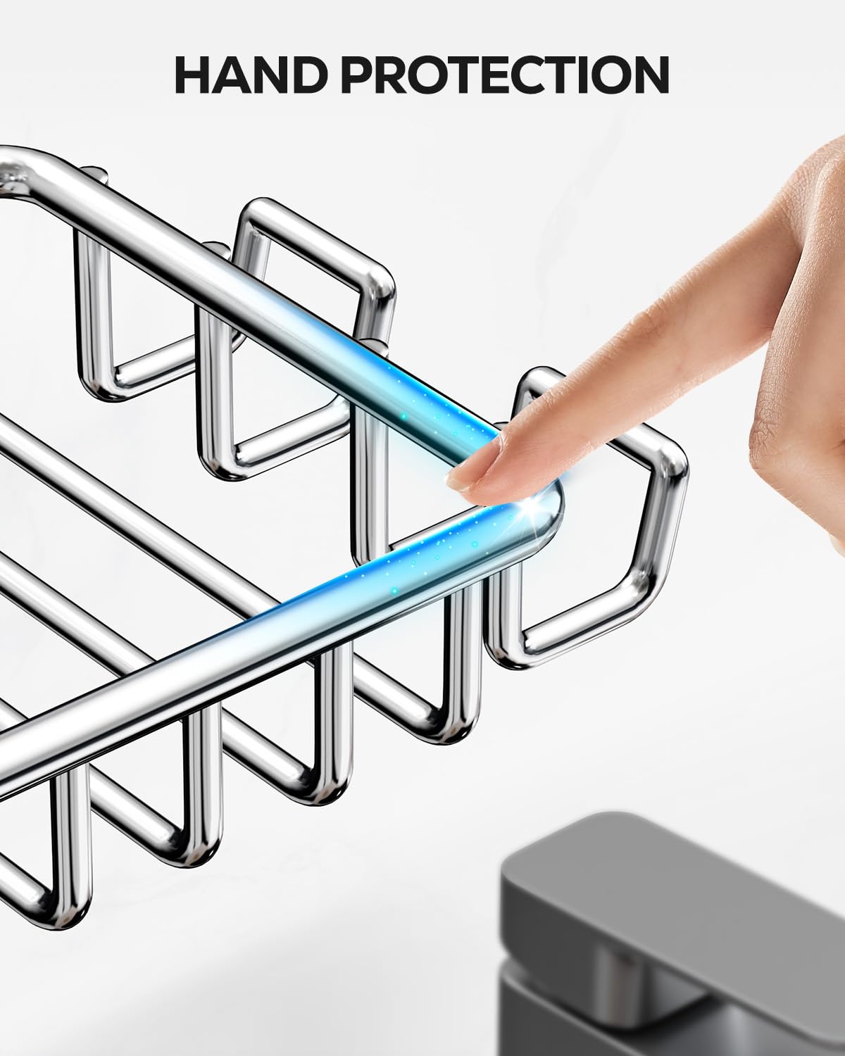 Nieifi Bar Soap Holder for Shower Wall with 4 Hooks, Stainless Steel Adhesive Soap Dish for Bathroom, Silver