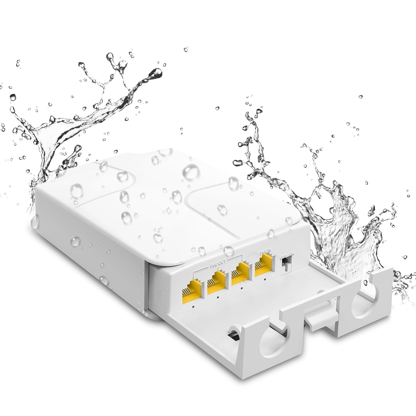 Outdoor Gigabit PoE Extender 1 in 3 Out, NICGIGA 4 Port PoE Repeater Waterproof, Vlan, Extend 100 Meters(328 ft), IEEE 802.3af/at Power Over Ethernet