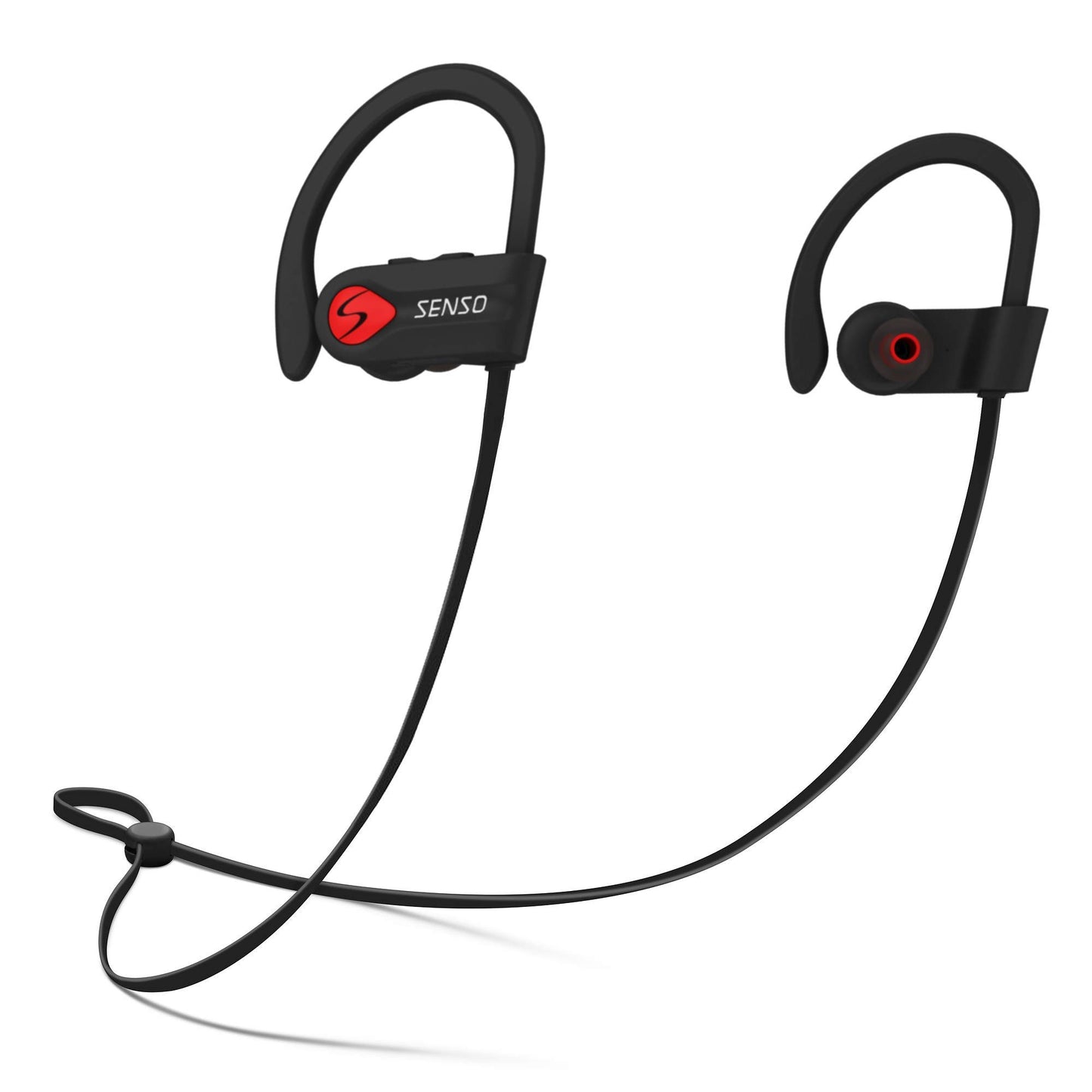 Senso Bluetooth Headphones, Best Wireless Sports Earphones w/Mic IPX7 Waterproof HD Stereo Sweatproof Earbuds for Gym Running Workout 8 Hour Battery