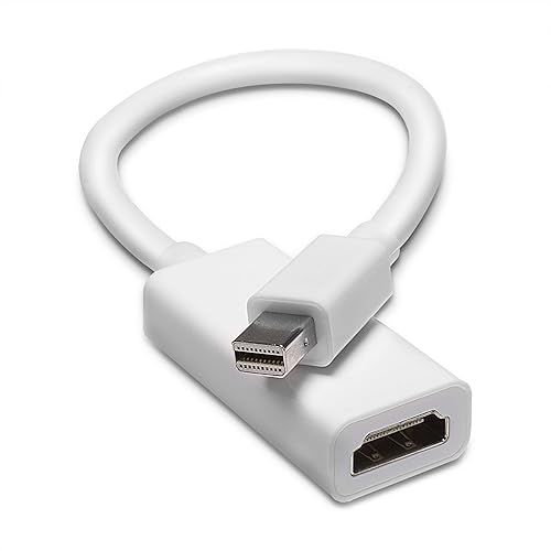 THE CIMPLE CO Mini DisplayPort to HDMI Adapter - Thunderbolt to HDMI Cable Converter - Works with DisplayPort (MiniDP) - White, 1 Pack