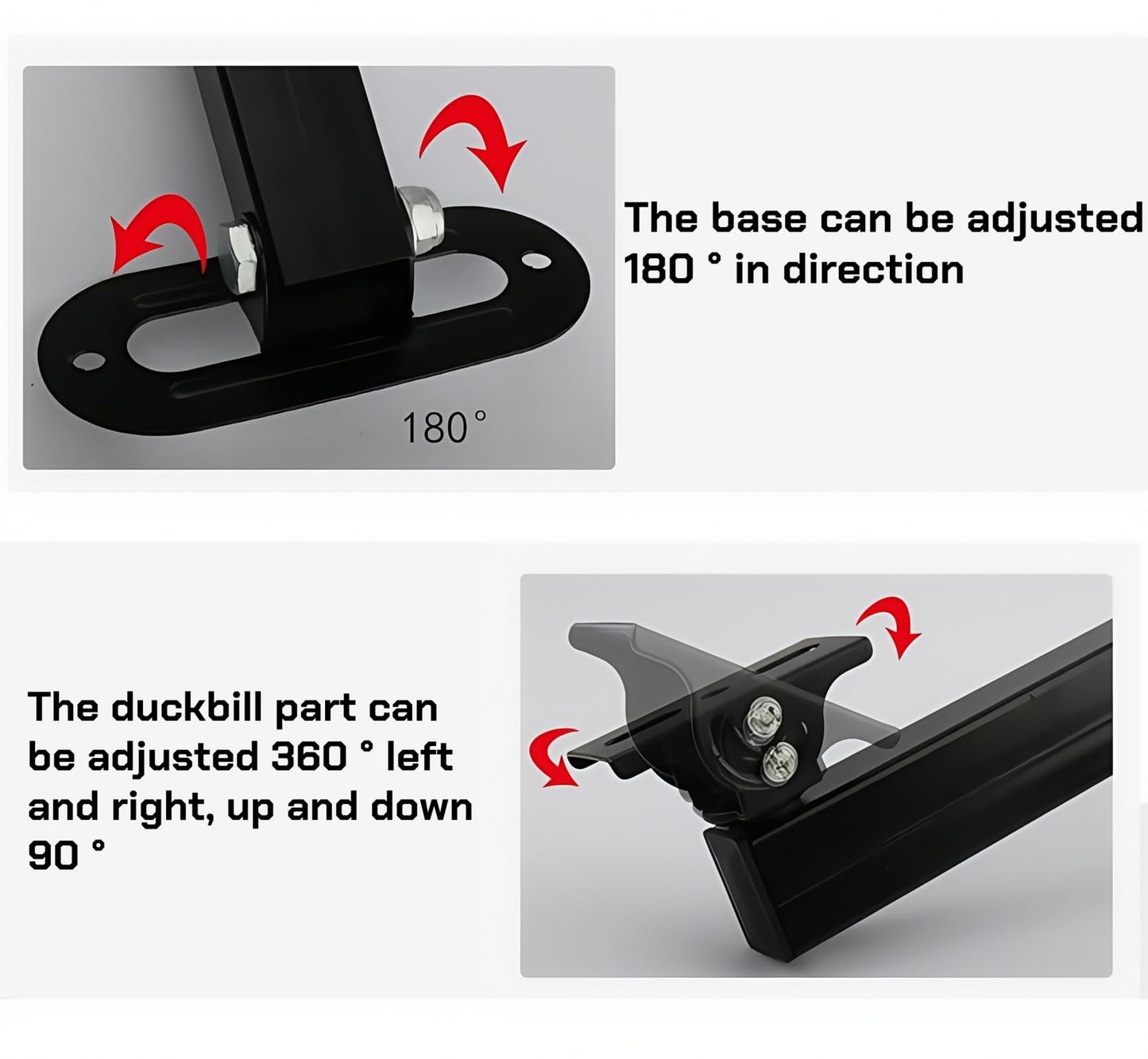 Long Arm Security Camera Bracket | 180° Rotatable Corner Mount |Metal Wall Mount for CCTV Surveillance Camera| Black Spray Paint Finish (5.9"+7.87"