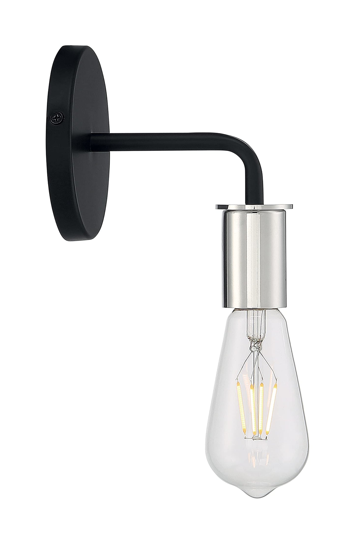 Nuvo Lighting 60-7351 Transitional One Light Wall Sconce from Ryder Collection in Black Finish,