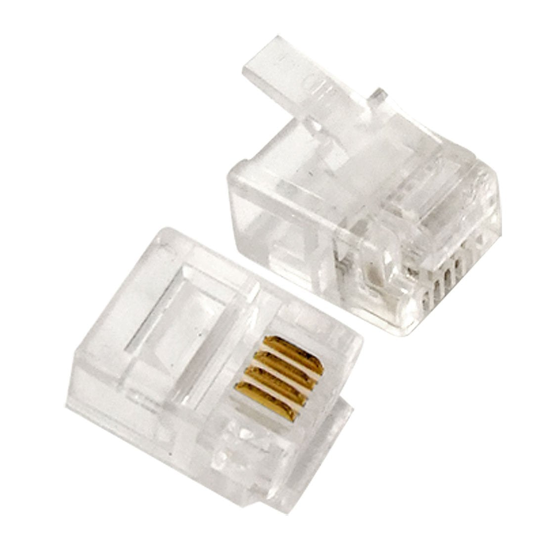 UbiGear Rj11 6p4c Modular Plugs 100 Pieces Pcs LOT Cat3 Telephone Connector End