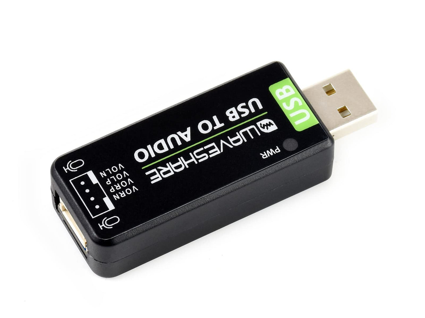 Waveshare USB Sound Card for Raspberry Pi/Jetson Nano USB Audio Module External Audio Converter Recording and Playback Support Stereo Codec Onboard