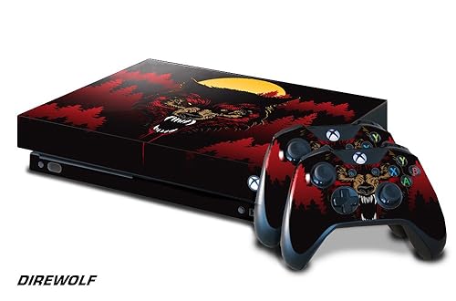 247 Skins Graphics kit Sticker Decal Compatible with Xbox One X and Wireless Controllers - Direwolf