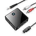 Isobel Bluetooth 5.0 Transmitter Receiver (Optical, 3.5mm AUX, RCA), Low Latency Wireless Audio Adapter Bluetooth AUX Adapter for TV PC Car/Home