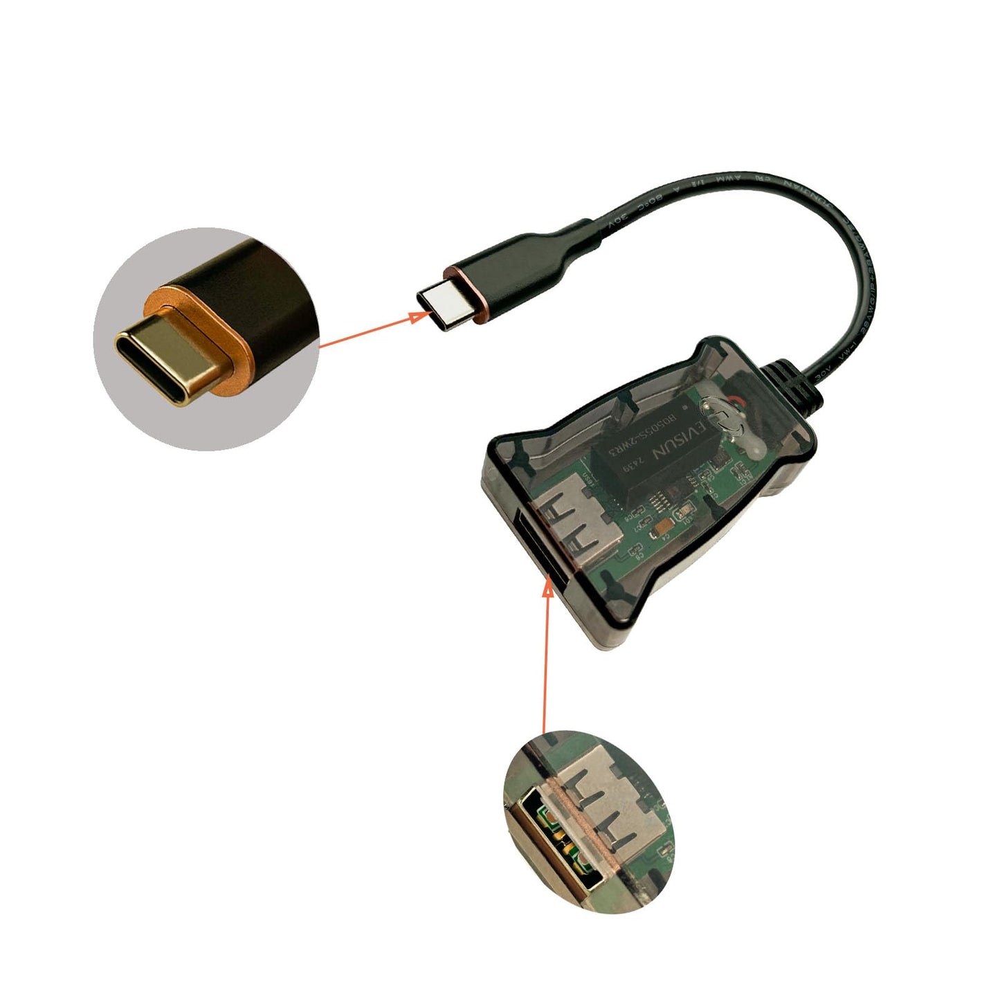 DSD TECH SH-G01C USB-C 480M High Speed Isolator(0.5FT)