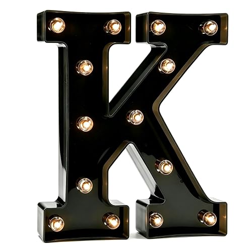Decorative LED Illuminated Letter Marquee Sign - Alphabet Marquee Letters with Lights For Wedding Birthday Party Christmas Night Light Lamp Home Bar