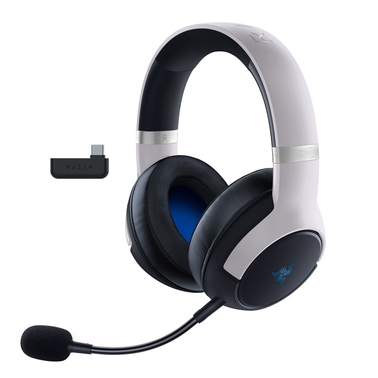 Razer Kaira Pro Dual Wireless Gaming Headset w/Haptics for PlayStation 5 / PS5, PC, Mobile, PS4: HyperSense - Triforce 50mm Drivers - Detachable Mic