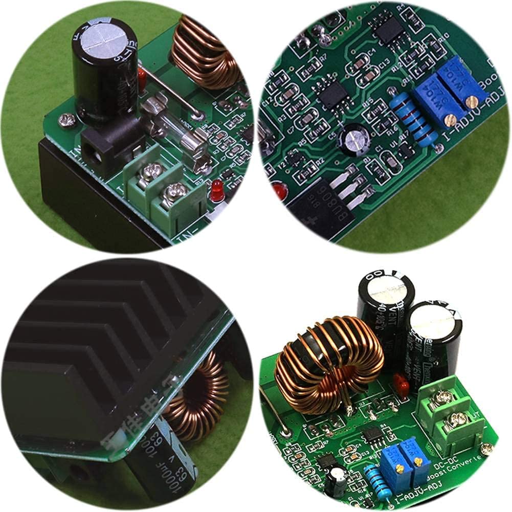 600W High Power DC Boost Converter - 12-60V to 12-80V Boost Module Board Step-up Transformer