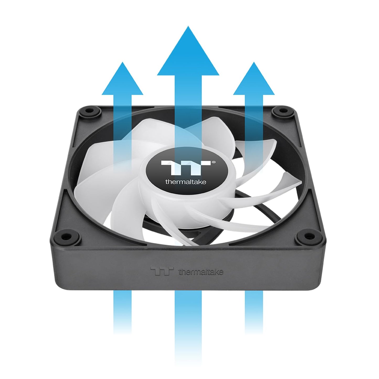 Thermaltake CT120 EX ARGB Reverse PC Cooling Fan (3-Fan Pack), Magnetic Connection, 5V Motherboard Sync, 16.8 Million Colors 9 Addressable LEDs, 120
