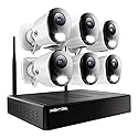 Night Owl 10 Channel Bluetooth Video Home Security Camera System with (6) Plug-in Wi-Fi 2K HD Indoor/Outdoor Spotlight Cameras with 2-Way Audio