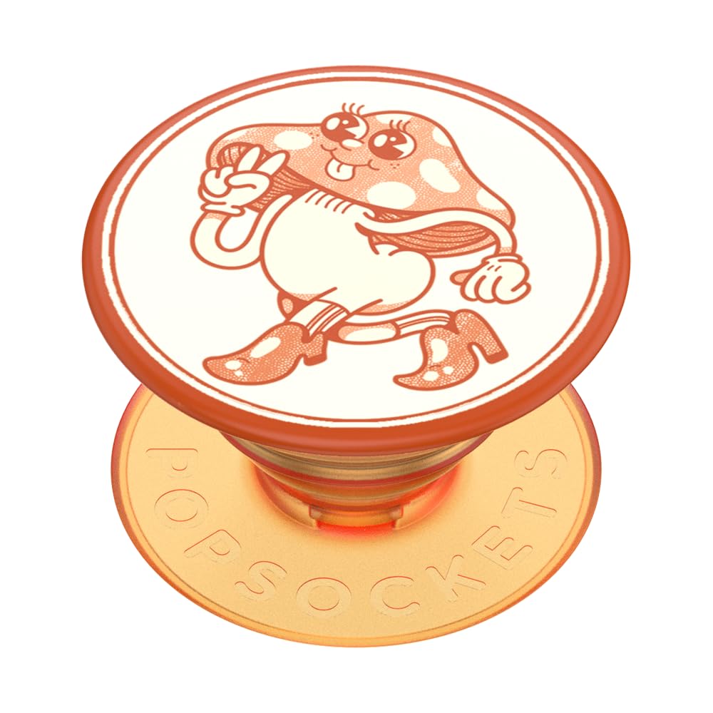 PopSockets Adhesive Phone Grip, Holder, Phone Stand, Orange - Mushie Groove