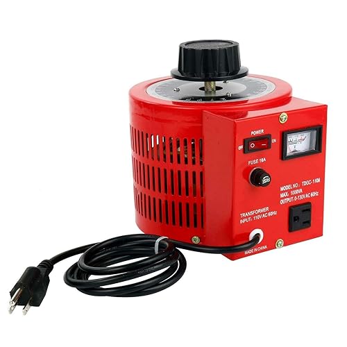 YaeCCC Voltage Transformer 10 Amp Auto AC Variable Voltage Converter,1000VA,0~130 Volt Output (1000W Max)