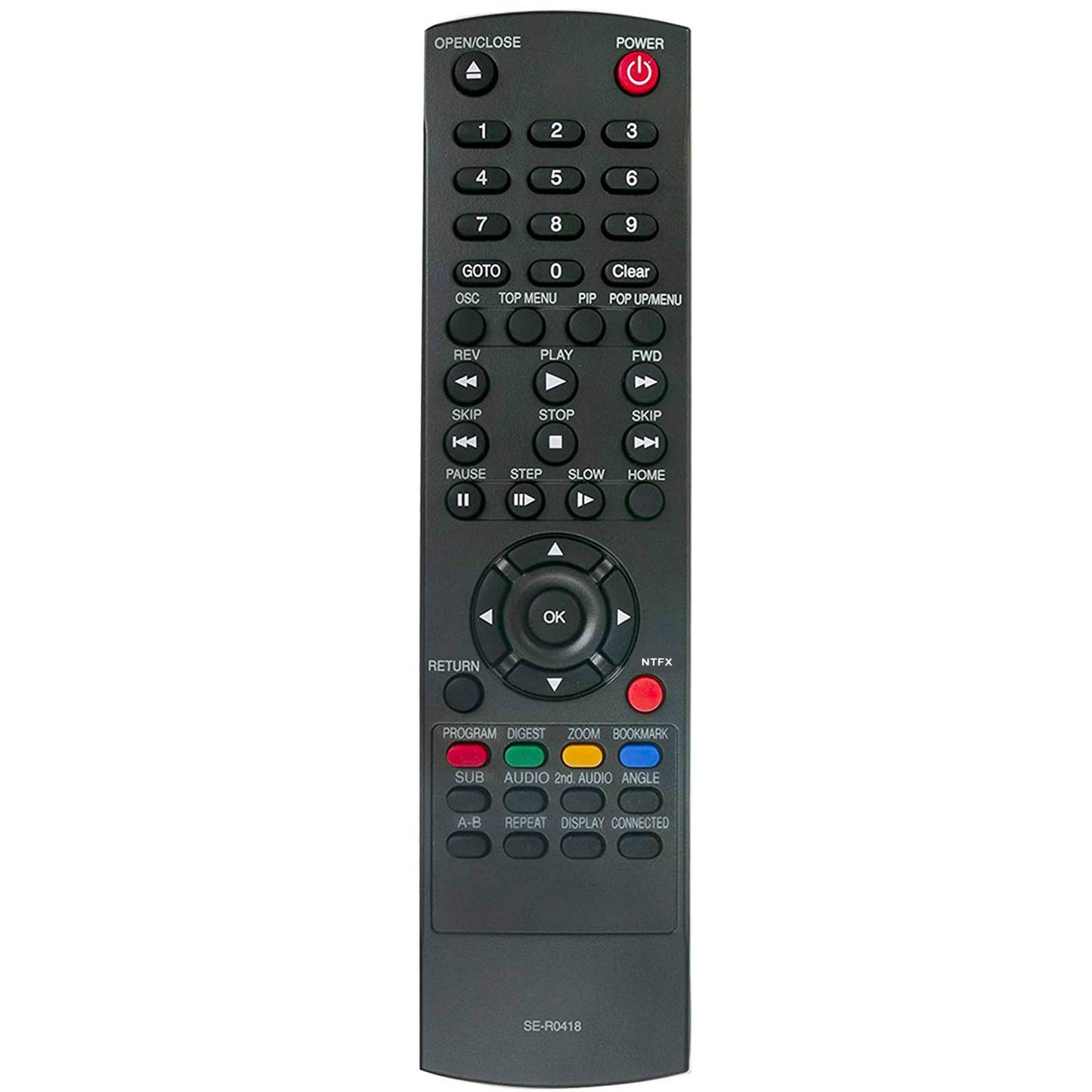 New SE-R0418 Remote fit for Toshiba Blu-ray DVD Bd Player Bdk33 Bdx2300 Bdx3300 Bdx5300 Ku Bdx2300ku Bdx5300ku Bdx2300 Bdx5300 Bdk33 Bdx3300 Bdk23