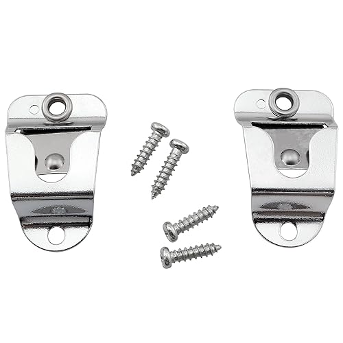 BLLNDX Microphone Holders 2PCS Mic/CB Mic Hanger Clips Microphone Clip Hook Microphone Hang Up Clip with Screws for Kenwood Mobile Radio