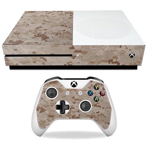 MightySkins Skin Compatible with Microsoft Xbox One S - Desert Camo | Protective, Durable, and Unique Vinyl Decal wrap Cover | Easy to Apply, Remove