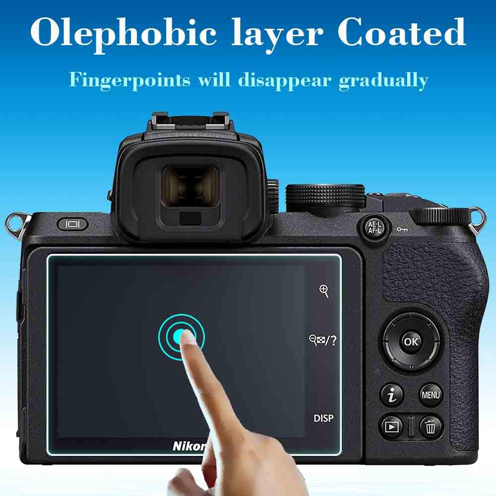 ULBTER Z50 Screen Protector for Nikon Z 50 Z50 Mirrorless Digital Camera & Hot Shoe Cover, 0.3mm 9H Hardness Tempered Glass Saver Anti-Scrach