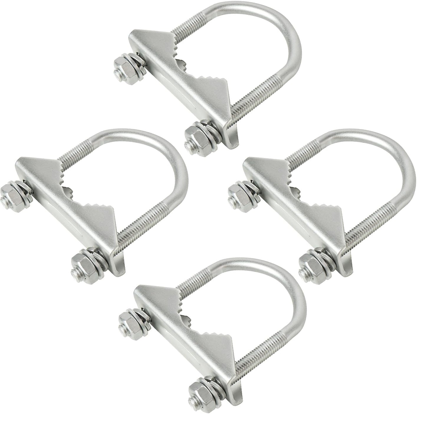 XRDS -RF Mount Clamp U-Bolt 4 PCS, Antenna Mast Clamp V Jaw Block with U Bolts for Outside Home Antenna