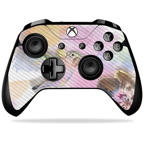 MightySkins Carbon Fiber Skin for Microsoft Xbox One X Controller - Water Color Mocking | Protective, Durable Textured Carbon Fiber Finish | Easy