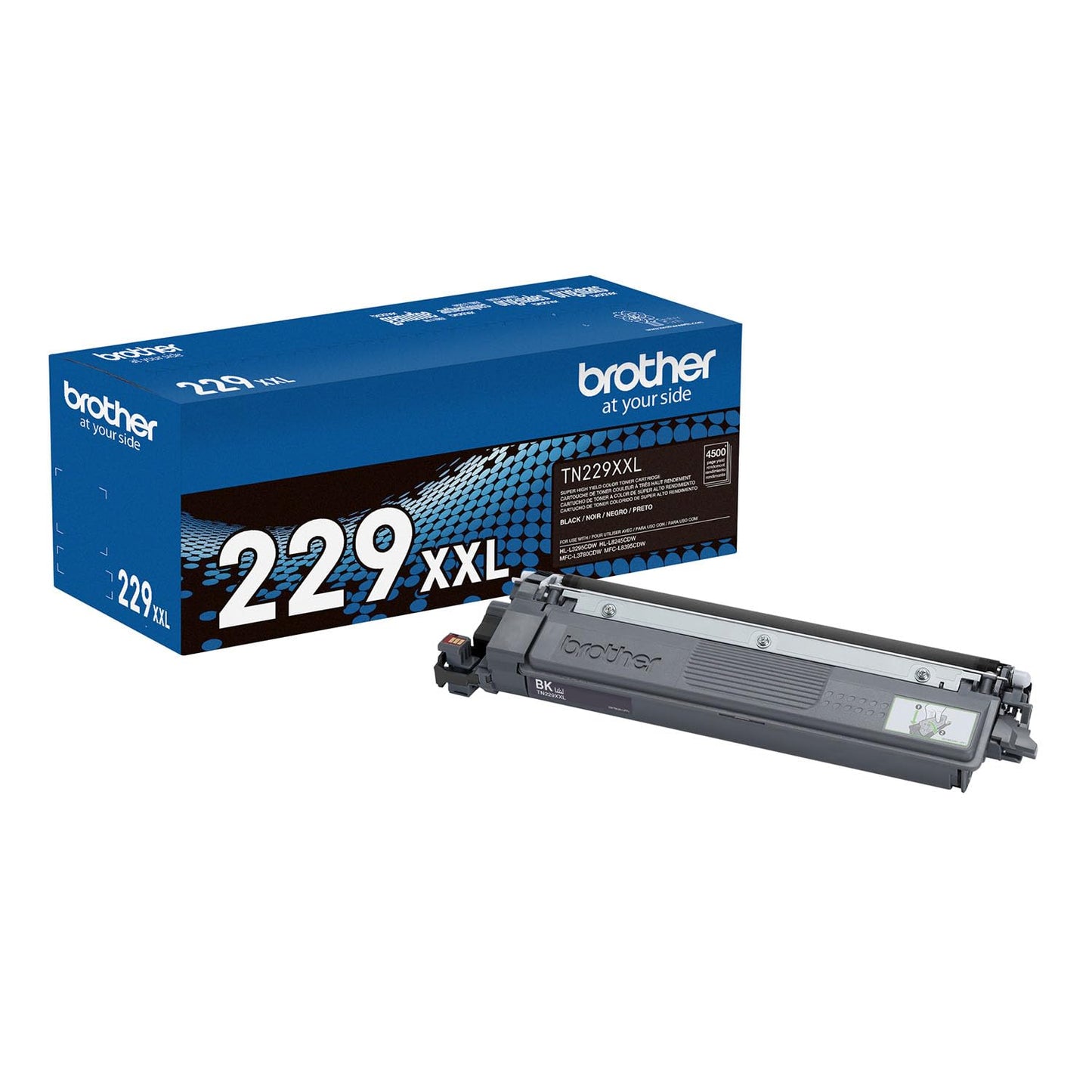 Brother Genuine TN229XXLBK Black Super High Yield Printer Toner Cartridge - Print up to 4,500 Pages(1), Compatible with HL-L3295CDW, HL-L8245CDW