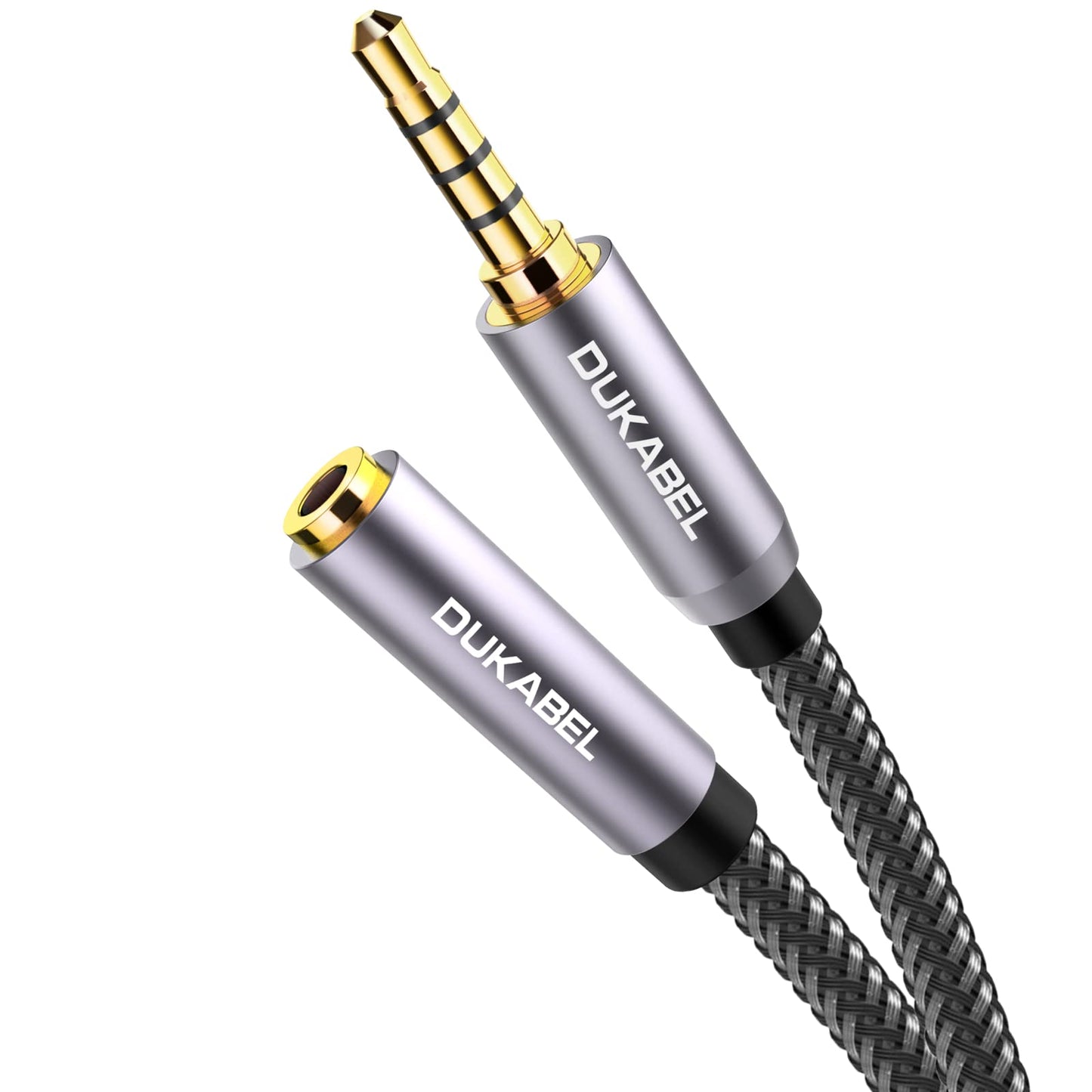 DUKABEL Headphone Extension Cable, 3.5mm TRRS Headphone Extension with Mic Male to Female Stereo Audio Cable for Smartphone,PC,TV,Headset,PS4