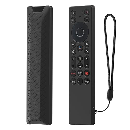 LEFXMOPHY Case Cover for TCL RC923A FMB1 / RC813A FMB1 2025 QM6K QM7K TV Remote Control Protector Sleeve - Black