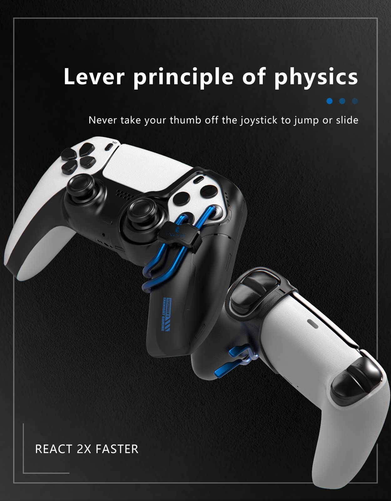 EXknight Deathclaw Back Paddles Attachment, Back Buttons Adapter for PS5 Controller