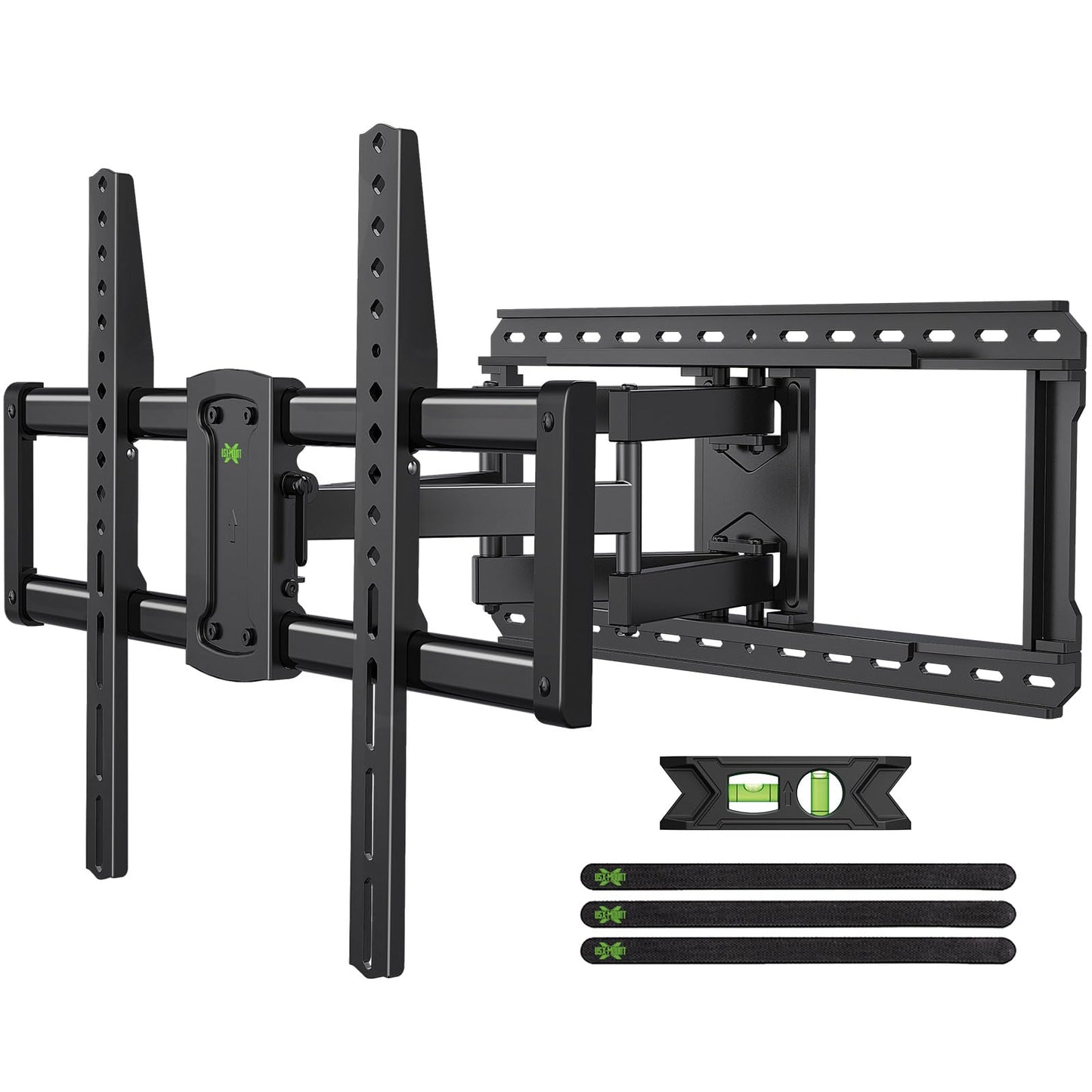 USX MOUNT Full Motion TV Wall Mount for Large TVs 42-97 Inch up to 150 lbs, Wall Mount TV Bracket with Swivel and Tilt, Fits 16",18", 24" Wood Studs