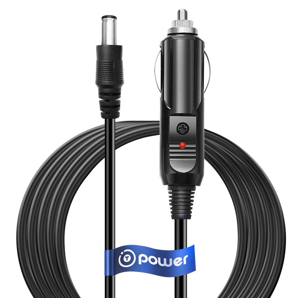 T-Power 12V Car Charger for Zyllions Back Neck Shiatsu Massager Pillow ZMA-25, ZMA-19, ZMA-13 AUTO Cigarette Lighter Cable Boat Power Supply