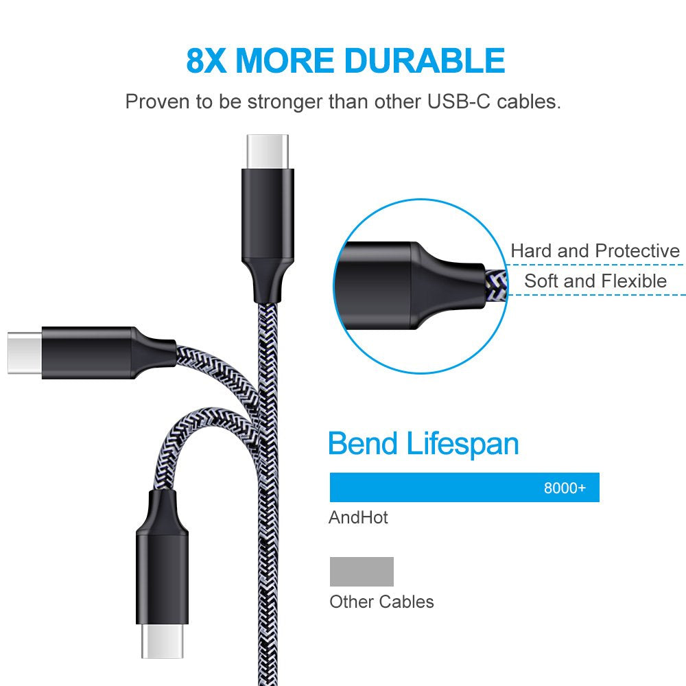 Quick Charge 3.0 Fast Charging USB Wall Charger Plug with 6ft Type C Cable for Samsung Galaxy S26 S25 S24 S23 S22 S21 S20 FE A57 A37 A17 A56 A36 A26