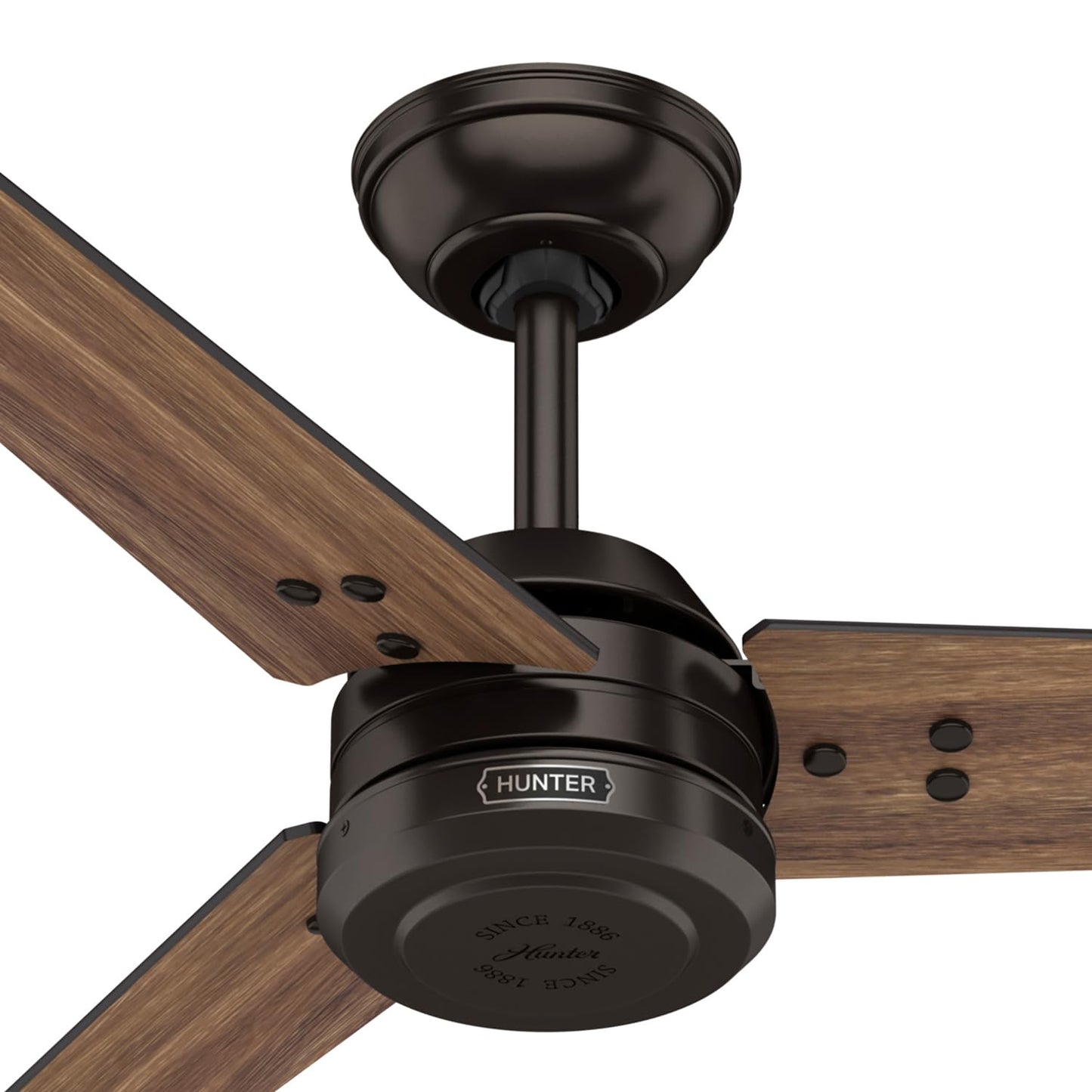Hunter Fan 60 inch Ceiling Fan with No Light, Outdoor or Indoor Bronze Ceiling Fan with 3 Blades for Porch, Living Room, Office, Kitchen, Garage