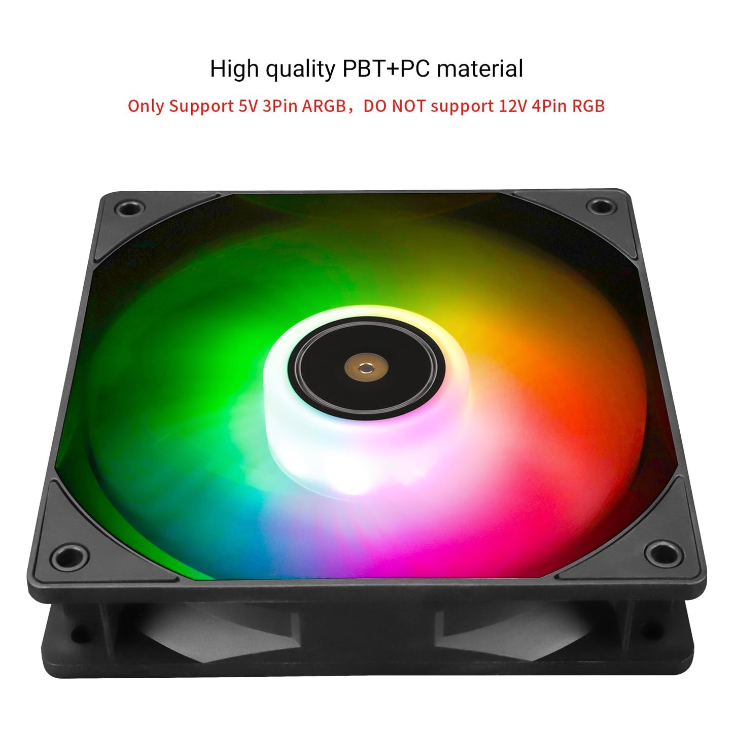 Thermalright TL-E12B-S V3 120mm Cooling Fan,Black Computer Cooling ARGB Fan,CPU Coolers with 2000RPM High Speed,for CPU Cooler&Case Cooling