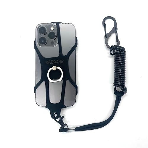 NEECONG Lanyard Holder, Universal Fishing Protect Rugged Phone Tether and Ring Grip, Compatible with Most Smartphones