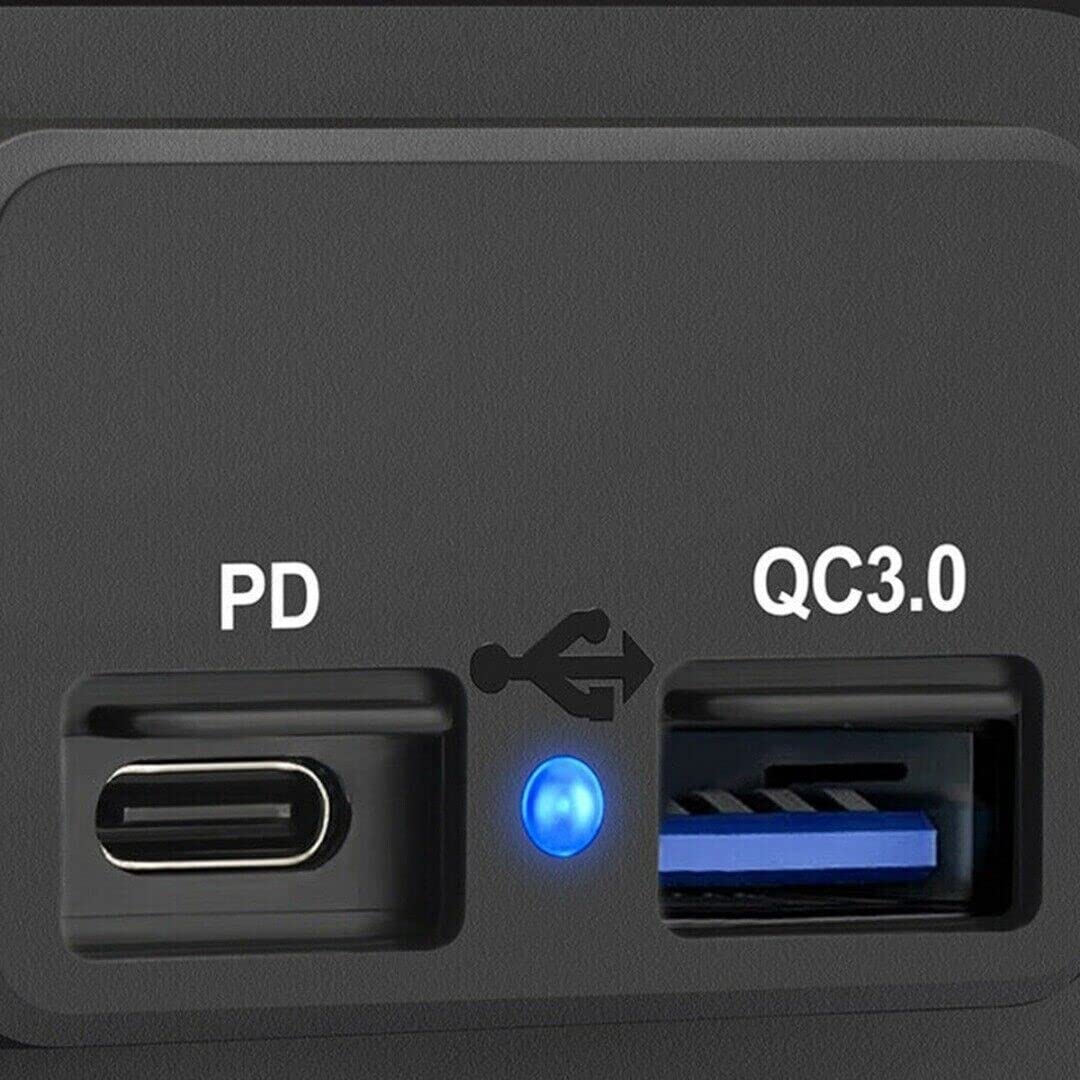“Dual Quick Charge 3.0 & PD USB Outlet for RV | 12?24V 4.8A Car & Boat USB Socket Charger | Dual Port Fast Charger for RV, Marine, ATV, Motorcycle
