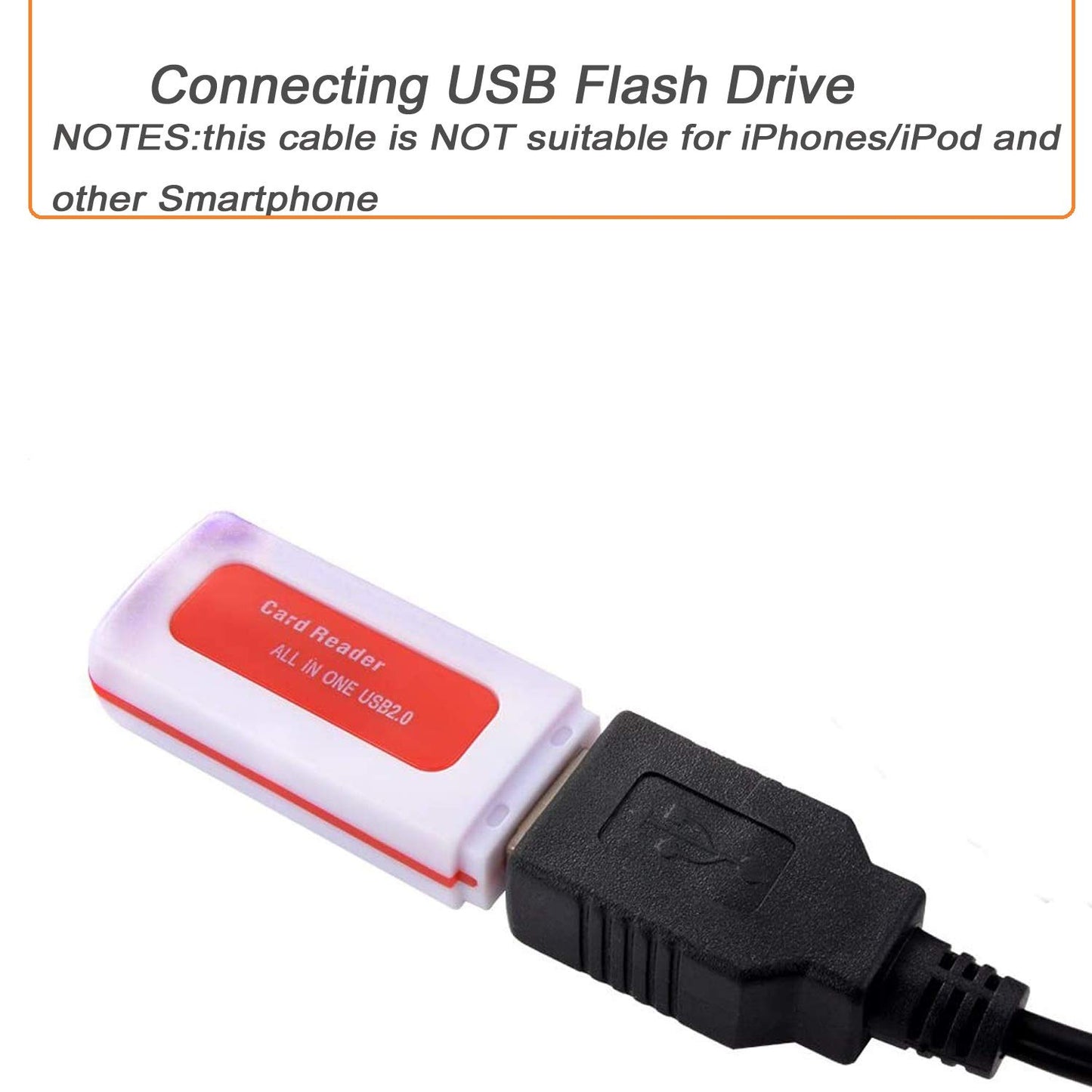 ELONN Music Interface Audio USB Adapter Cable,MMI/MDI/AMI to USB Cord Compatible with Audi, Volkswagen, Mercedes-Benz, Not for iPhones