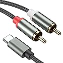 Froggen USB C to 2 RCA Audio Cable, RCA Cables Type-C to 2 Male RCA to USB C for i-Pad, Phone, Laptop, Tablet, Galaxy, Pixel, Home Theater, DVD