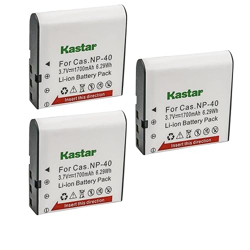 Kastar 3-Pack Battery NP-40 Replacement for Minolta NP-40 Battery, Minolta MN4K100Z 4K Ultra HD, Minolta MN4K30NV 4K Ultra HD / 30 MP, Minolta