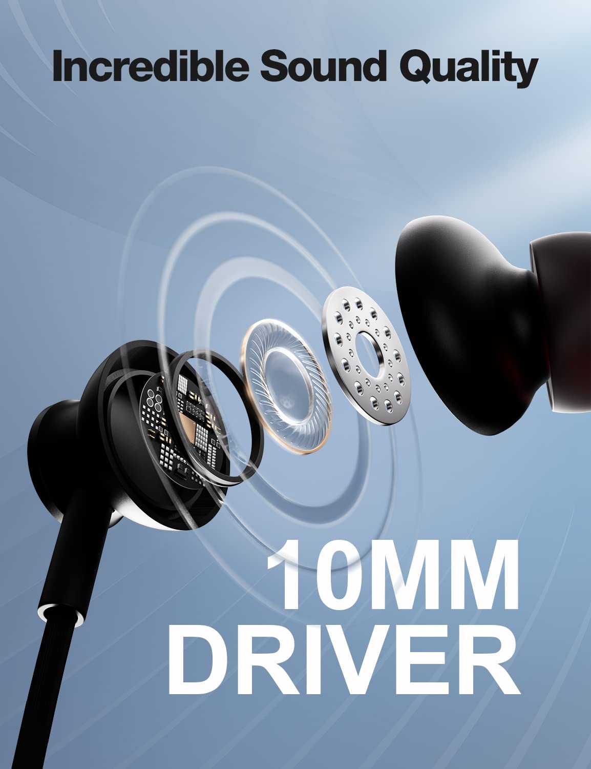 Rythflo Bluetooth Headphones,V5.2 Wireless Bluetooth Earbuds w/Mic in-Ear Magnetic Neckband Earphone 30Hrs Playtime, IPX7 Sweatproof Deep Bass Headset