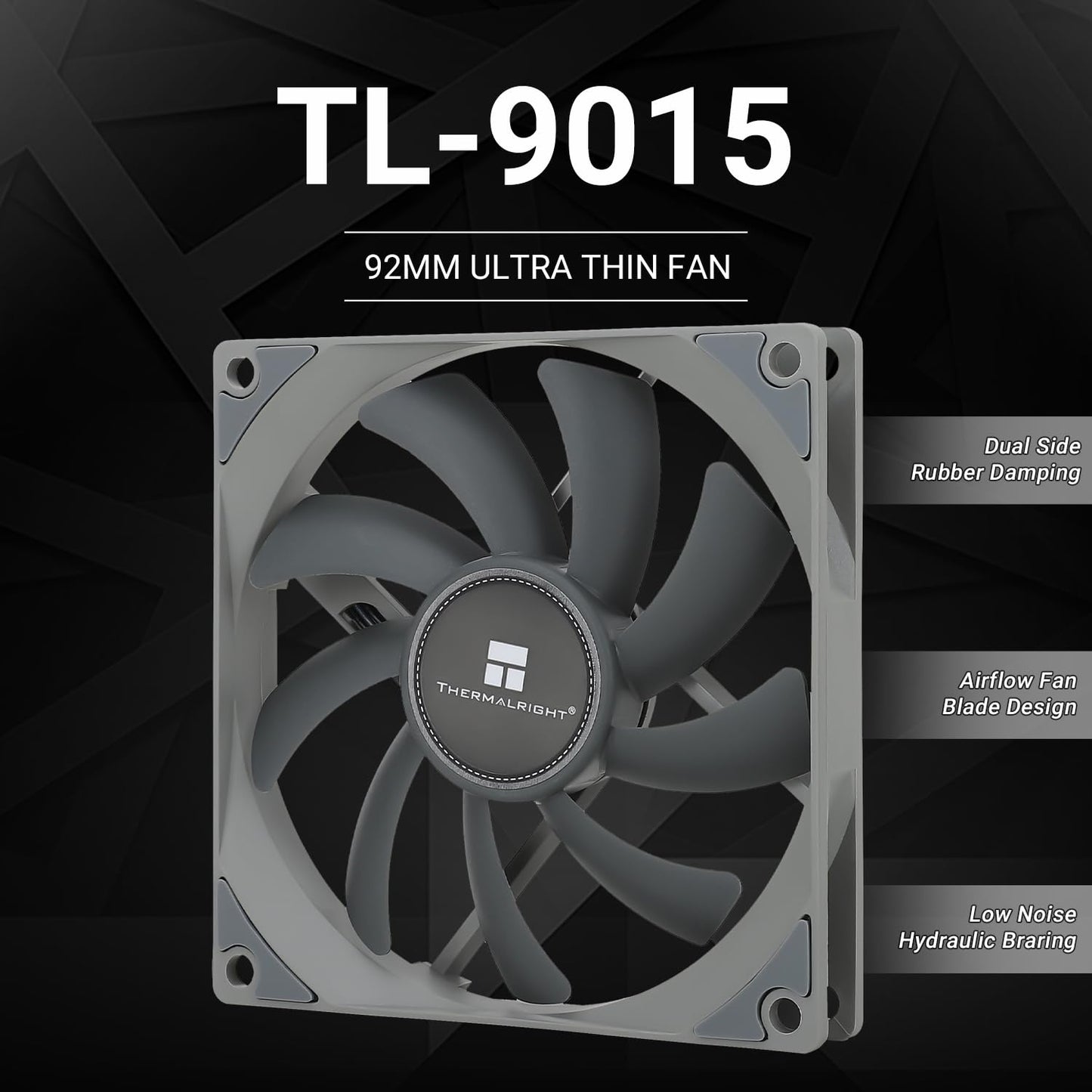 Thermalright TL-9015 9cm Slim Fan, Hydraulic Bearing 15mm Slim case Fan, 4pin PWM 2700 Speed.