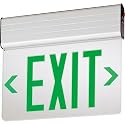Lithonia Lighting EDG 1 G EL M6 Aluminum LED Emergency Exit Sign, 3 watts, Green