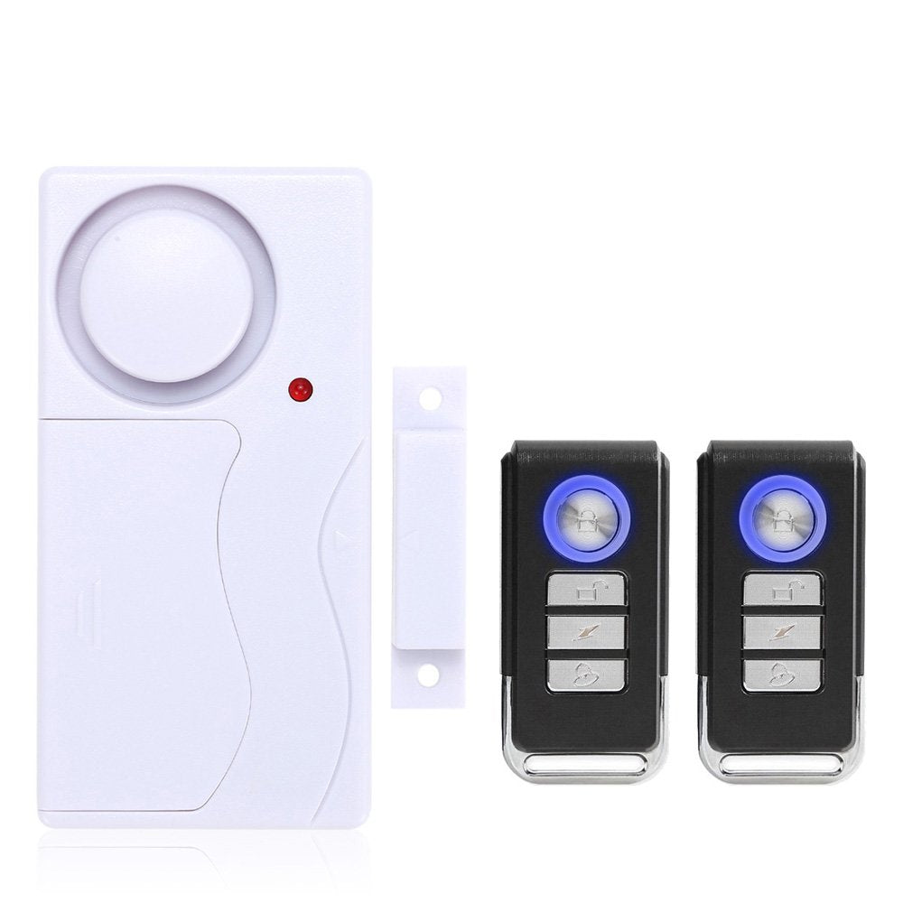 Mengshen Anti-Theft Door Window Alarm, 105 dB Loud Wireless Alarm for Kids Safety Home Security (2 Remote Control Included)
