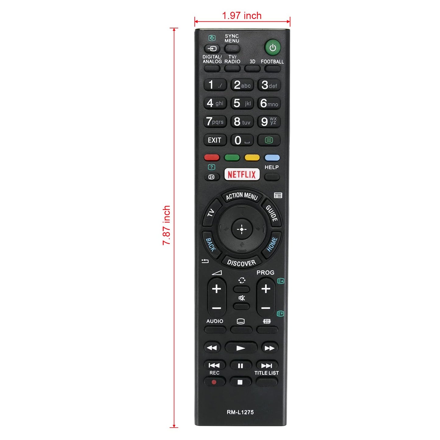 Universal Remote Control Replacement for All Sony TV LCD LED 3D HDTV Smart Bravia TVs, Replacement for RMT-TX200U RMT-TX200U RMT-TX102 RMT-TX100U