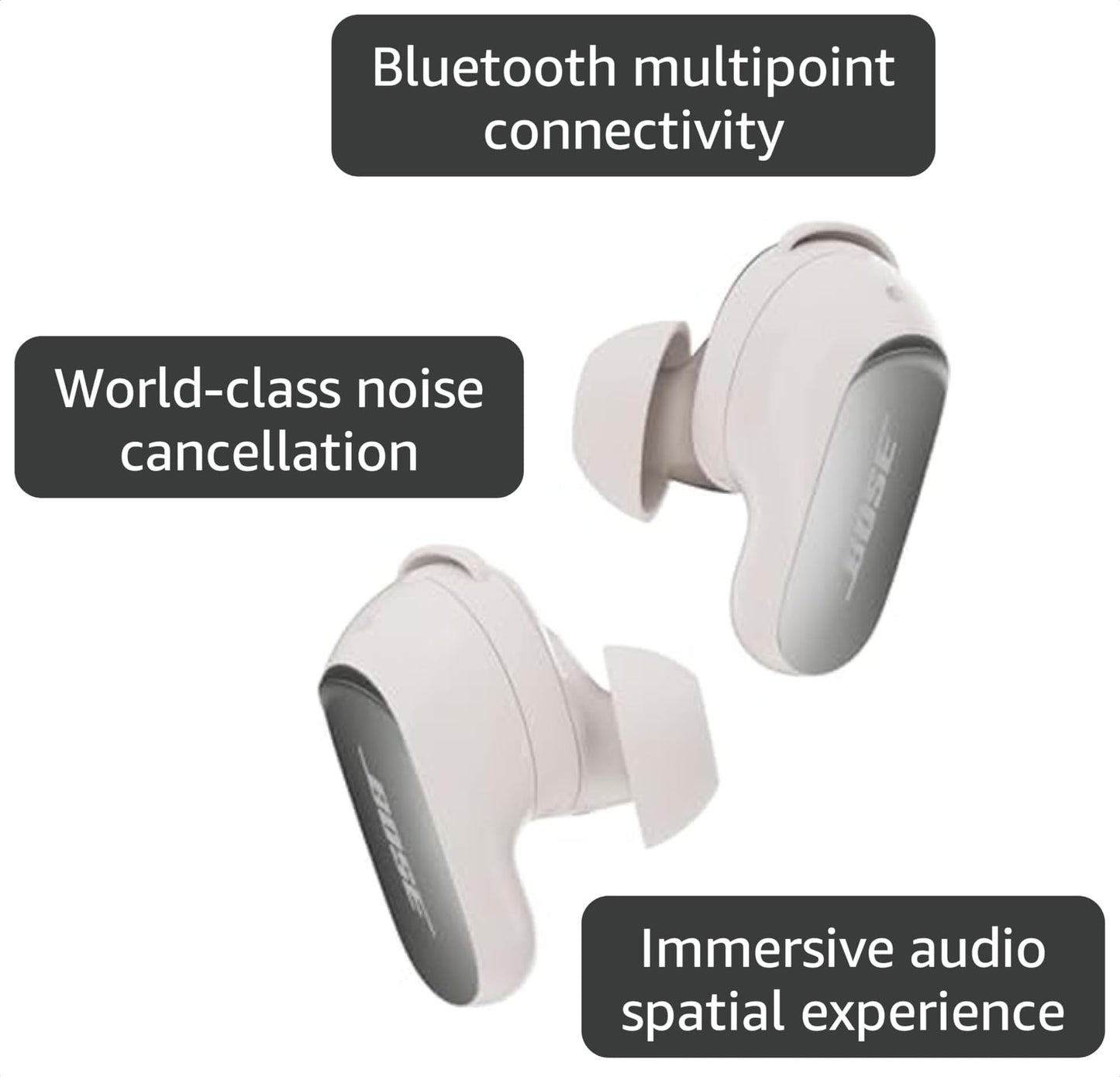 Bose QuietComfort Ultra Earbuds (2nd Gen) - Wireless Noise Cancelling Earbuds with Mic, Immersive Audio, USB-C Charging, Up to 6 Hours Battery, IPX4